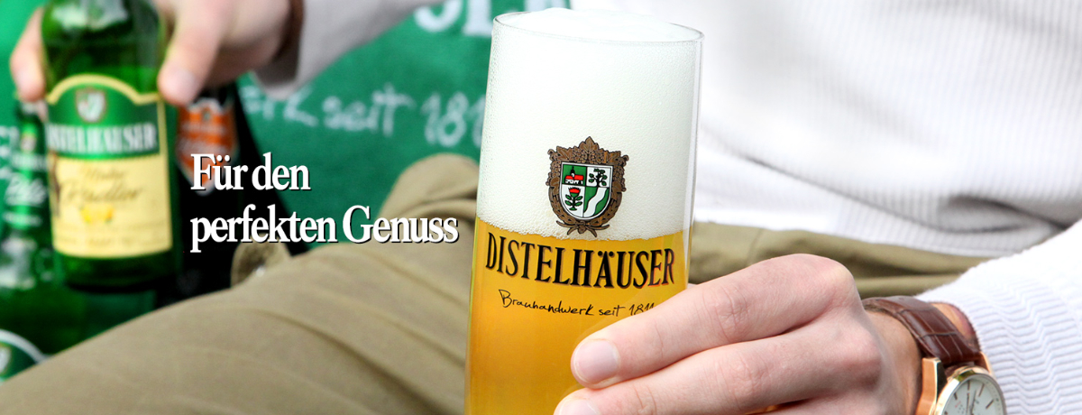 Distelhäuser Distelhäuser Bier Windlicht Glas grün mit Glaseinsatz